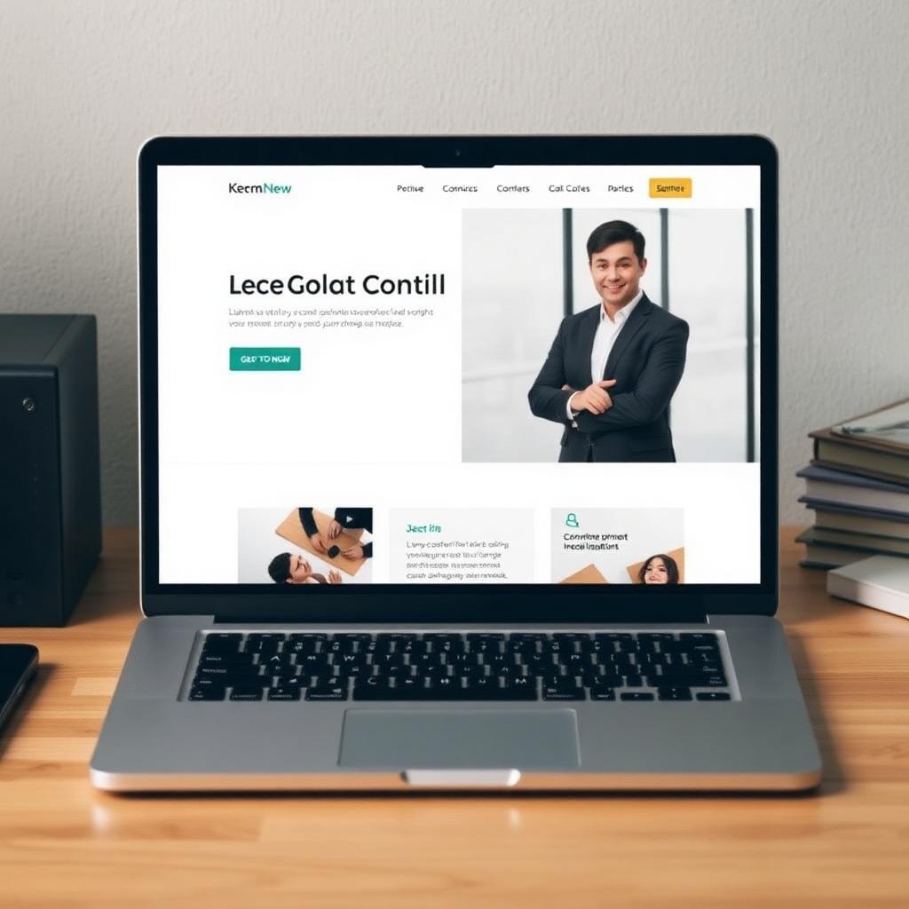 Independent Consultant one-page website example for a consulting business