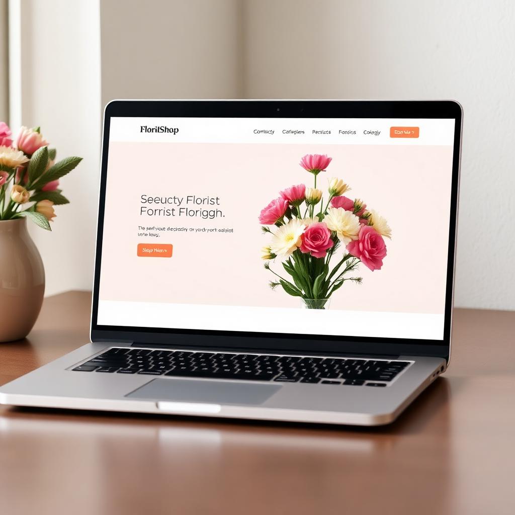 Corner Florist one-page website example for a florist business