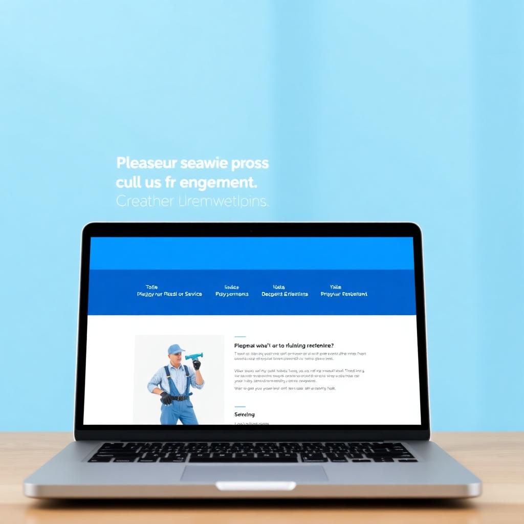Local Handyman one-page website example for a home services business